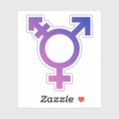 Sticker Symbole de fierté trans (Feuille)