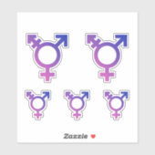 Sticker Symbole de fierté trans (Feuille)