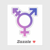 Sticker Symbole de fierté trans (Feuille)