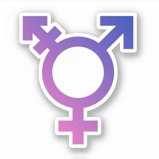 Sticker Symbole de fierté trans (Devant)