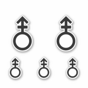 Sticker Symbole de genre androgyne