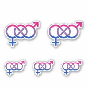 Sticker Symbole de genre bisexuel
