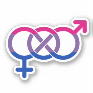 Sticker Symbole de genre bisexuel
