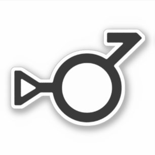 Sticker Symbole de genre du troisième genre bigender