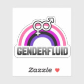 Sticker Symbole de genre fluide (Feuille)