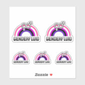Sticker Symbole de genre fluide (Feuille)