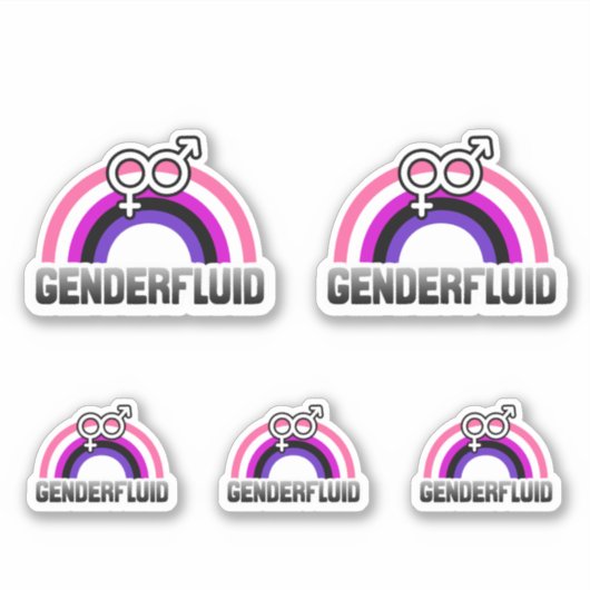 Sticker Symbole de genre fluide (Devant)
