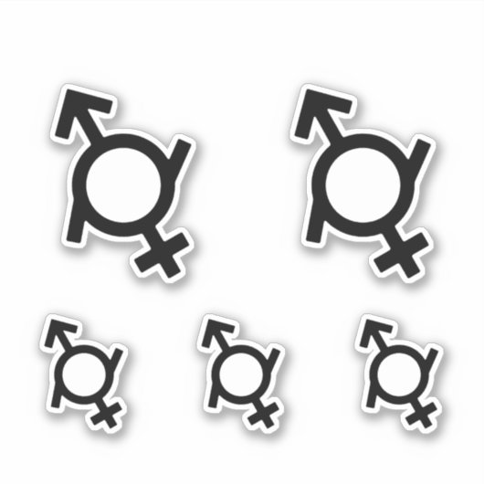 Sticker Symbole de genre fluide (Devant)