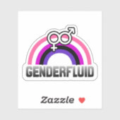 Sticker Symbole de genre fluide (Feuille)