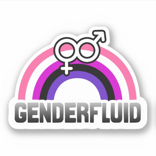 Sticker Symbole de genre fluide (Devant)