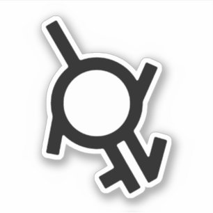 Sticker Symbole de genre fluide intergenre et neutrois