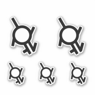 Sticker Symbole de genre fluide intergenre et neutrois