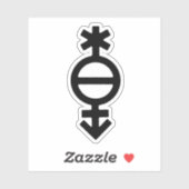 Sticker Symbole de genre pangender (Feuille)