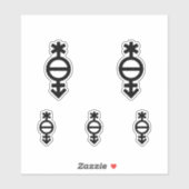 Sticker Symbole de genre pangender (Feuille)