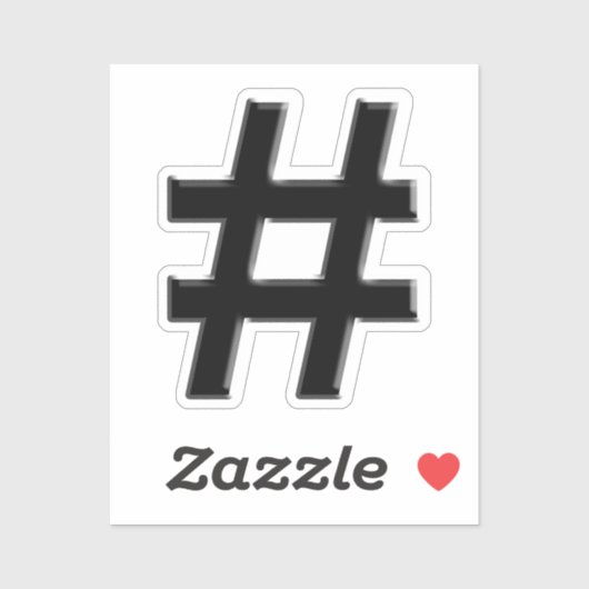 Sticker Symbole de hashtag (Feuille)