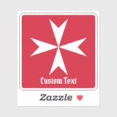 Sticker Symbole de la Croix de Malte (Feuille)