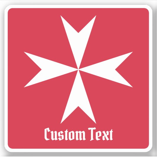 Sticker Symbole de la Croix de Malte (Devant)