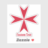 Sticker Symbole de la Croix de Malte (Feuille)
