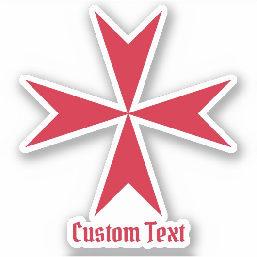 Sticker Symbole de la Croix de Malte (Devant)