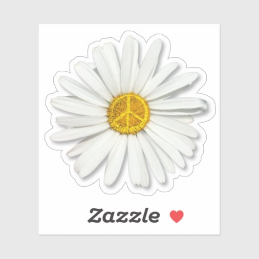 Sticker Symbole de la Fleur de la Paix Intérieure - Hippie (Feuille)