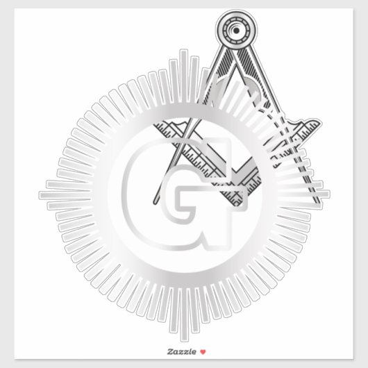 Sticker symbole de la franc-maçonnerie (Feuille)