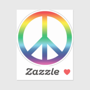 Sticker symbole de la paix Anti Guerre arc-en-ciel couleur