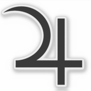 Sticker Symbole de la planète Jupiter (noir)