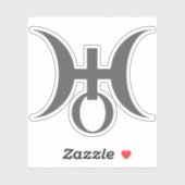 Sticker Symbole de la planète Uranus (gris) (Feuille)