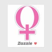 Sticker Symbole de la planète Vénus (rose) (Feuille)
