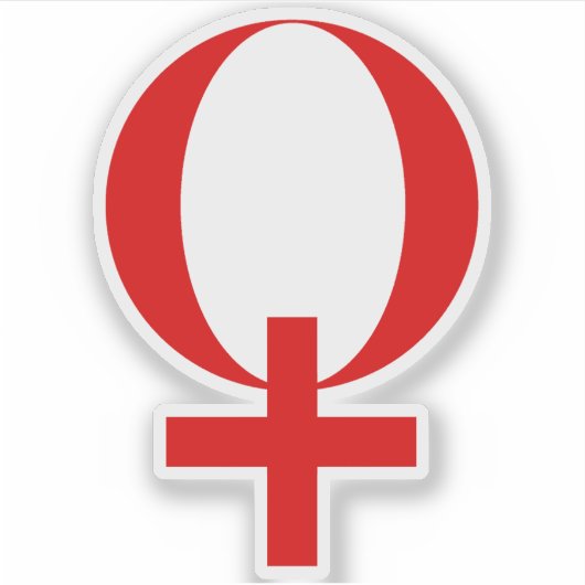 Sticker Symbole de la planète Vénus (rouge) (Devant)