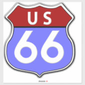 Sticker Symbole de la Route 66 (Feuille)