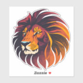 Sticker Symbole de la tête de lion (Feuille)