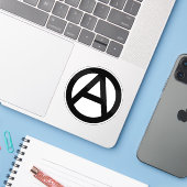 Sticker Symbole de l'anarchie (Ordinateur portable avec iPhone)