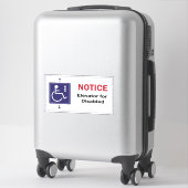 Sticker Symbole de l'ascenseur pour fauteuil roulant handi (Sur valise)