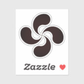 Sticker Symbole de Lauburu (Feuille)
