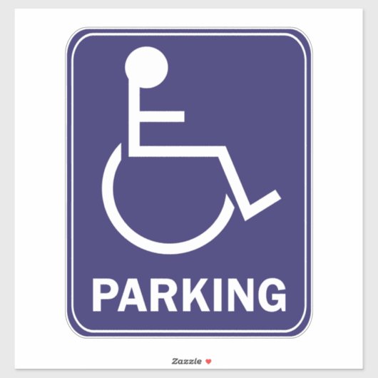 Sticker Symbole de l'autocollant pour fauteuil roulant - H (Feuille)