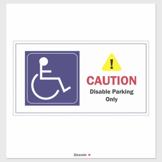 Sticker Symbole de l'autocollant pour fauteuil roulant - H (Feuille)