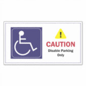 Sticker Symbole de l'autocollant pour fauteuil roulant - H (Devant)