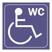 Sticker Symbole de l'autocollant WC Toilet Handicap (Devant)