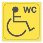 Sticker Symbole de l'autocollant WC Toilet Handicap (Devant)
