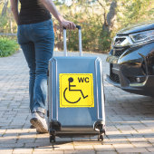 Sticker Symbole de l'autocollant WC Toilet Handicap (Valise Insitu)