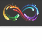 Sticker Symbole de l'infini de comètes arc-en-ciel (Devant)