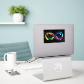 Sticker Symbole de l'infini de comètes arc-en-ciel (Ordinateur portable sur le bureau)