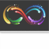 Sticker Symbole de l'infini des comètes arc-en-ciel (Devant)