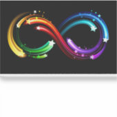 Sticker Symbole de l'infini des comètes arc-en-ciel (Devant)