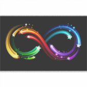 Sticker Symbole de l'infini des comètes arc-en-ciel (Devant)