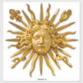 Sticker Symbole de Louis XIV le Roi Soleil (Feuille)