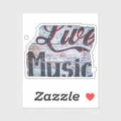 Sticker Symbole de musique en direct peint (Feuille)