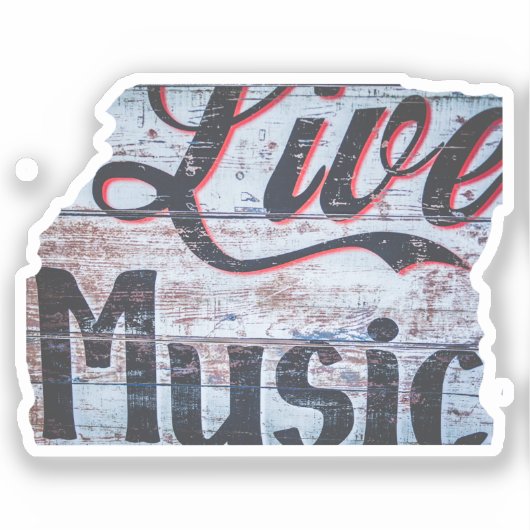 Sticker Symbole de musique en direct peint (Recto)