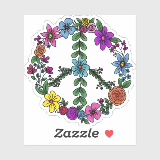 Sticker Symbole de paix (Feuille)